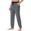 imageWiWi Viscose from Bamboo Mens Pajama Pants Jogger Bottoms Sleep Pant with Pockets Sweatpants SXXLDark Heathe Grey