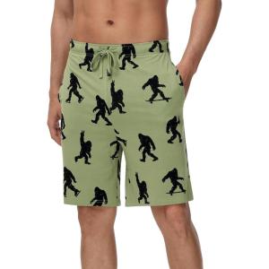 imageWiWi Mens Bamboo Viscose Pajama Shorts Lightweight Lounge Bottoms Soft Knit Sleep Short Pants Loungewear with Pockets S3XAchimpanzees