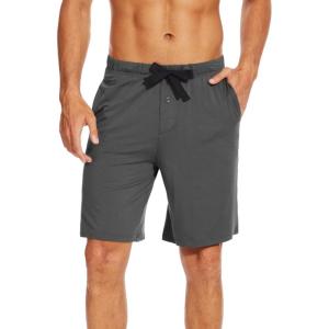 imageWiWi Mens Bamboo Viscose Pajama Shorts Lightweight Lounge Bottoms Soft Knit Sleep Short Pants Loungewear with Pockets S3XCcharcoal