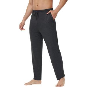 imageWiWi Viscose from Bamboo Mens Sleep Pant Sports Trousers with Pockets Light bottom SXXLAcharcoal Heather