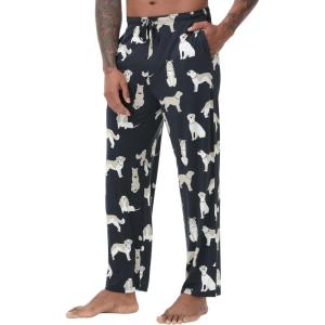 imageWiWi Viscose from Bamboo Mens Sleep Pant Sports Trousers with Pockets Light bottom SXXLAdog