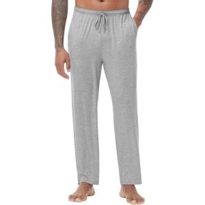 imageWiWi Viscose from Bamboo Mens Sleep Pant Sports Trousers with Pockets Light bottom SXXLAheather Grey