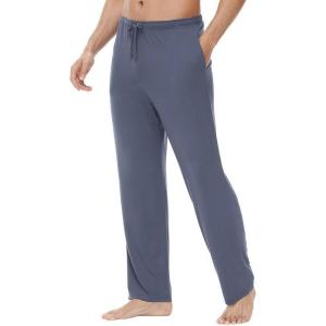 imageWiWi Viscose from Bamboo Mens Sleep Pant Sports Trousers with Pockets Light bottom SXXLAvintage Indigo