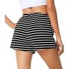 imageWiWi Bamboo Visose Pajama Shorts for Women Soft Sleep Bottoms Plus Size Lounge Boxers Pj Sleepwear Bottom S4XAblackblack White Stripe