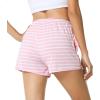imageWiWi Bamboo Visose Pajama Shorts for Women Soft Sleep Bottoms Plus Size Lounge Boxers Pj Sleepwear Bottom S4XAgrey White Stripepink White Stripe