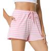 imageWiWi Bamboo Visose Pajama Shorts for Women Soft Sleep Bottoms Plus Size Lounge Boxers Pj Sleepwear Bottom S4XAgrey White Stripepink White Stripe