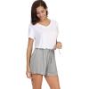 imageWiWi Bamboo Visose Pajama Shorts for Women Soft Sleep Bottoms Plus Size Lounge Boxers Pj Sleepwear Bottom S4XAheather Grey