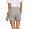 imageWiWi Bamboo Visose Pajama Shorts for Women Soft Sleep Bottoms Plus Size Lounge Boxers Pj Sleepwear Bottom S4XAheather Grey