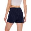 imageWiWi Bamboo Visose Pajama Shorts for Women Soft Sleep Bottoms Plus Size Lounge Boxers Pj Sleepwear Bottom S4XAnavyWhite Dots