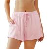 imageWiWi Bamboo Visose Pajama Shorts for Women Soft Sleep Bottoms Plus Size Lounge Boxers Pj Sleepwear Bottom S4XAnavypink