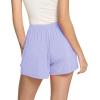 imageWiWi Bamboo Visose Pajama Shorts for Women Soft Sleep Bottoms Plus Size Lounge Boxers Pj Sleepwear Bottom S4XApastel Purple