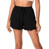 imageWiWi Bamboo Visose Pajama Shorts for Women Soft Sleep Bottoms Plus Size Lounge Boxers Pj Sleepwear Bottom S4XBblack