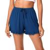imageWiWi Bamboo Visose Pajama Shorts for Women Soft Sleep Bottoms Plus Size Lounge Boxers Pj Sleepwear Bottom S4XBblue Depth