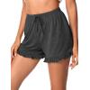 imageWiWi Bamboo Visose Pajama Shorts for Women Soft Sleep Bottoms Plus Size Lounge Boxers Pj Sleepwear Bottom S4XBcharcoal Heather
