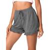 imageWiWi Bamboo Visose Pajama Shorts for Women Soft Sleep Bottoms Plus Size Lounge Boxers Pj Sleepwear Bottom S4XBdark Heather Grey
