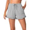 imageWiWi Bamboo Visose Pajama Shorts for Women Soft Sleep Bottoms Plus Size Lounge Boxers Pj Sleepwear Bottom S4XBheather Grey