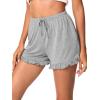 imageWiWi Bamboo Visose Pajama Shorts for Women Soft Sleep Bottoms Plus Size Lounge Boxers Pj Sleepwear Bottom S4XBheather Grey