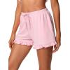 imageWiWi Bamboo Visose Pajama Shorts for Women Soft Sleep Bottoms Plus Size Lounge Boxers Pj Sleepwear Bottom S4XBpink