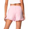 imageWiWi Bamboo Visose Pajama Shorts for Women Soft Sleep Bottoms Plus Size Lounge Boxers Pj Sleepwear Bottom S4XBpink
