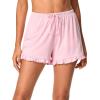 imageWiWi Bamboo Visose Pajama Shorts for Women Soft Sleep Bottoms Plus Size Lounge Boxers Pj Sleepwear Bottom S4XBpink