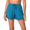 imageWiWi Bamboo Visose Pajama Shorts for Women Soft Sleep Bottoms Plus Size Lounge Boxers Pj Sleepwear Bottom S4XBteal Blue