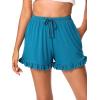 imageWiWi Bamboo Visose Pajama Shorts for Women Soft Sleep Bottoms Plus Size Lounge Boxers Pj Sleepwear Bottom S4XBteal Blue