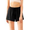 imageWiWi Bamboo Visose Pajama Shorts for Women Soft Sleep Bottoms Plus Size Lounge Boxers Pj Sleepwear Bottom S4XCblack