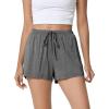 imageWiWi Bamboo Visose Pajama Shorts for Women Soft Sleep Bottoms Plus Size Lounge Boxers Pj Sleepwear Bottom S4XCdark Heather Grey
