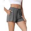 imageWiWi Bamboo Visose Pajama Shorts for Women Soft Sleep Bottoms Plus Size Lounge Boxers Pj Sleepwear Bottom S4XCdark Heather Grey