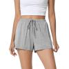 imageWiWi Bamboo Visose Pajama Shorts for Women Soft Sleep Bottoms Plus Size Lounge Boxers Pj Sleepwear Bottom S4XCheather Grey