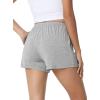 imageWiWi Bamboo Visose Pajama Shorts for Women Soft Sleep Bottoms Plus Size Lounge Boxers Pj Sleepwear Bottom S4XCheather Grey