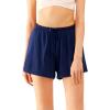 imageWiWi Bamboo Visose Pajama Shorts for Women Soft Sleep Bottoms Plus Size Lounge Boxers Pj Sleepwear Bottom S4XCnavy