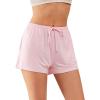 imageWiWi Bamboo Visose Pajama Shorts for Women Soft Sleep Bottoms Plus Size Lounge Boxers Pj Sleepwear Bottom S4XCpink