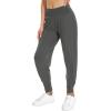 imageWiWi Joggers for Women with Pockets High Waist Workout Yoga Tapered Sweatpants Womens Lounge Pants SXXLCharcoal