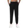 imageWiWi Mens Athletic Joggers Casual Gym Sweatpants Drawstring French Terry Workout Lounge Pants with Pockets SXXLBlack