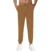 imageWiWi Mens Athletic Joggers Casual Gym Sweatpants Drawstring French Terry Workout Lounge Pants with Pockets SXXLBrown