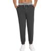 imageWiWi Mens Athletic Joggers Casual Gym Sweatpants Drawstring French Terry Workout Lounge Pants with Pockets SXXLCharcoal HeatherLight Heather Grey