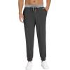 imageWiWi Mens Athletic Joggers Casual Gym Sweatpants Drawstring French Terry Workout Lounge Pants with Pockets SXXLCharcoal HeatherLight Heather Grey