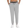 imageWiWi Mens Athletic Joggers Casual Gym Sweatpants Drawstring French Terry Workout Lounge Pants with Pockets SXXLLight Heather GreyCharcoal Heather
