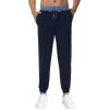 imageWiWi Mens Athletic Joggers Casual Gym Sweatpants Drawstring French Terry Workout Lounge Pants with Pockets SXXLNautical BlueBlue