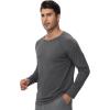 imageWiWi Mens Long Sleeve Tees Moisture Wicking Athletic Shirts Viscose from Bamboo Lightweight Fishing Crew Neck TShirt SXXLCharcoal Grey