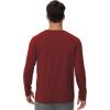 imageWiWi Mens Long Sleeve Tees Moisture Wicking Athletic Shirts Viscose from Bamboo Lightweight Fishing Crew Neck TShirt SXXLDark Red