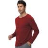 imageWiWi Mens Long Sleeve Tees Moisture Wicking Athletic Shirts Viscose from Bamboo Lightweight Fishing Crew Neck TShirt SXXLDark Red