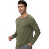 imageWiWi Mens Long Sleeve Tees Moisture Wicking Athletic Shirts Viscose from Bamboo Lightweight Fishing Crew Neck TShirt SXXLGreen