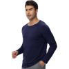 imageWiWi Mens Long Sleeve Tees Moisture Wicking Athletic Shirts Viscose from Bamboo Lightweight Fishing Crew Neck TShirt SXXLNavy