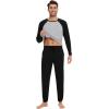 imageWiWi Mens Pajama Set Drawstring Jogger with Pocket Long Sleeve Sleepwear Loungewear Viscose from Bamboo SXXLLight Heather GreyBlack