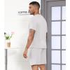 imageWiWi Mens Summer Track Suits 2 Piece Short Sleeve Top Shorts Sweatsuit Outfits with Pockets Soft Casual Loungewear SXXLGrayish White