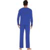 imageWiWi Mens Viscose from Bamboo Pajama Sets Long Sleeve Top and Pants Sleepwear Nightwear Pjs Loungewear Sleep Set SXXLRoyal Blue