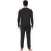 imageWiWi Mens Viscose from Bamboo Pajama Sets Long Sleeve Top and Pants Sleepwear Pjs with Pockets Drawstring SXXLBlack