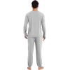imageWiWi Mens Viscose from Bamboo Pajama Sets Long Sleeve Top and Pants Sleepwear Pjs with Pockets Drawstring SXXLLight Heather Grey